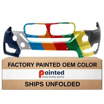 BMW BMW X5  FRONT BUMPER COVER PRIMED (W/HL WASH)(W/2 SENSOR)(WO/SURND VIEW)(WO/M SPT) OEM#51117378601 2014-2018 PL#BM1000397