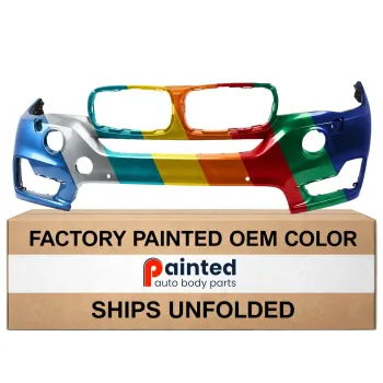 BMW BMW X5  FRONT BUMPER COVER PRIMED (W/HL WASH)(W/2 SENSOR)(WO/SURND VIEW)(WO/M SPT) **CAPA** OEM#51117378601 2014-2018 PL#BM1000397C