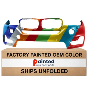 BMW BMW X5  FRONT BUMPER COVER PRIMED (W/HL WASH)(W/6 SENSOR)(WO/SURND VIEW)(WO/M SPT) OEM#51117379416 2014-2018 PL#BM1000401