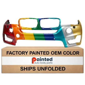 BMW BMW X5  FRONT BUMPER COVER PRIMED (W/HL WASH)(W/6 SENSOR)(WO/SURND VIEW)(WO/M SPT) **CAPA** OEM#51117379416 2014-2018 PL#BM1000401C