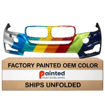 BMW BMW X5 HYBRID FRONT BUMPER COV PRIMED W/WASH&SENSR& SURND VIEW W/NIGHT VISION W/LED FOG (WO/M SPT)*CAPA OEM#51117378555 2016-2018 PL#BM1000403C