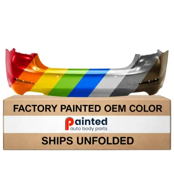 BMW BMW 5 SERIES (SEDAN) REAR BUMPER COVER PRIMED (540i WO/M PKG)(W/LUXURY PKG)(W/SENSOR)(WO/PARK SYS)**CAPA** OEM#51127475598 2017-2020 PL#BM1100382C