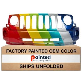 JEEP PATRIOT FRONT BUMPER COVER PRIMED (W/FOG)(WO/Tow Hooks)**CAPA** OEM#68021299AB 2007-2010 PL#CH1000893C