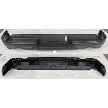 DODGE TRUCKS & VANS DODGE/PU (R1500) REAR STEP BMP ASSY BLACK/PTM (W/6 SENSOR)(W/ADVANCE PARK ASSIST)(DUAL EXHAUST) OEM#68404438AB-PFM 2019-2022 PL#CH1103141