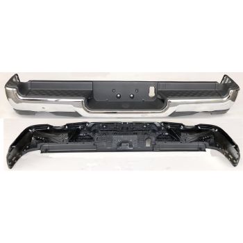 DODGE TRUCKS & VANS DODGE/PU (R1500) REAR STEP BMP ASSY CHROME (WO/PK SENSOR)(DUAL EXHAUST) OEM#68404443AB-PFM 2019-2022 PL#CH1103145