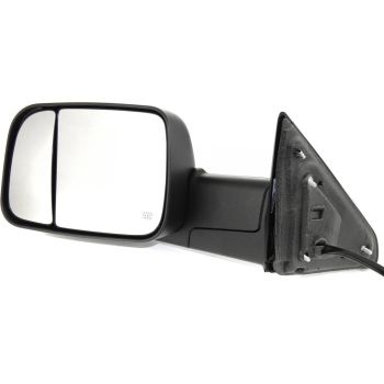 DODGE TRUCKS & VANS DODGE/PU (R1500) DOOR MIRROR LEFT (Driver Side) PWR/HTD/SIGNAL/PUDDLE (DUAL GLASS)(TEXT BLK)(W/TOW)(W/TEMP SENSR) OEM#68285865AD 2013-2022 PL#CH1320350