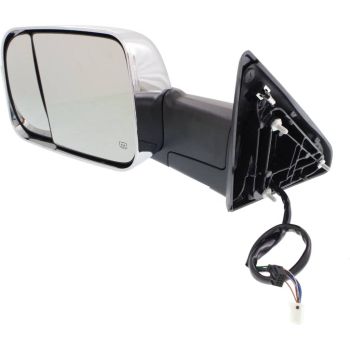 DODGE TRUCKS & VANS DODGE/PU (R1500) DOOR MIRROR LEFT (Driver Side) PWR/HTD/SIGNAL/PUDDLE/MEMORY (DUAL GLASS)(CHR)(W/TOW)(W/TEMP SENSR) OEM#68285867AD 2013-2022 PL#CH1320351