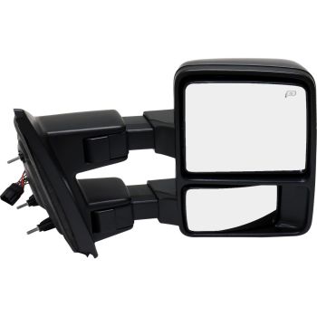 FORD TRUCKS & VANS FORD/PU F150 SVT RAPTOR DOOR MIRROR RIGHT (Passenger Side) PWR/HTD/SIGNAL/PUDDLE/MEMORY/PWR-FOLD (BLACK&CHROME CVR)(DUAL ARM) OEM#DL3Z17682AA-PFM 2013-2014 PL#FO1321480