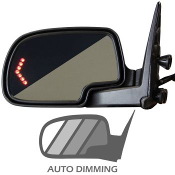 GM TRUCKS & VANS TAHOE (CHEVY) (NEW STYLE) DOOR MIRROR LEFT (Driver Side) PWR/HTD/LED SIGNAL/PUDDLE/MEMORY/PWR-FOLD (PTD CVR)(NO DIMMING) OEM#88980721 2003-2006 PL#GM1320373