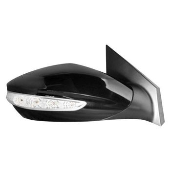 HYUNDAI SONATA HYBRID  DOOR MIRROR RIGHT (Passenger Side) PWR/HTD/SIGNAL (TXT-BLACK BASE)(PTM) OEM#876204R030 2011-2015 PL#HY1321223