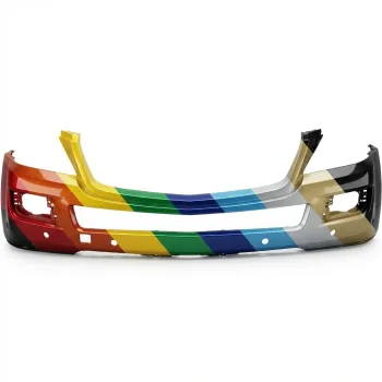 MERCEDES-BENZ GL-CLASS (164) FRONT BUMPER COVER PRIMED 320/450 (ROUND FOG)(WO/WASHER)(W/ SENSOR)(WO/CURVE LIGHT) OEM#16488517259999 2007-2009 PL#MB1000257