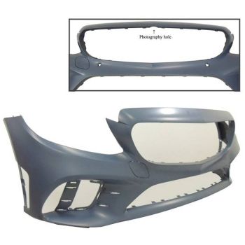 MERCEDES-BENZ C-CLASS COUPE FRONT BUMPER COVER PRIMED (C43)(WO/ACTIVE PK ASSIST)(W/SURROUND VIEW) OEM#20588026089999 2019-2023 PL#MB1000578