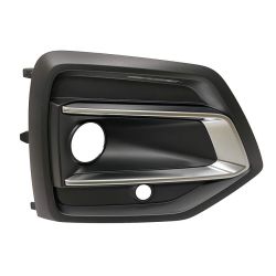 AUDI Q5 / SQ5 FOG LAMP COVER RIGHT (Passenger Side) BLACK W/SATIN-CHROME MDLG (W/FOG)(Q5 WO/S-LINE) OEM#80A807680AFCOX 2021-2023 PL#AU1039150