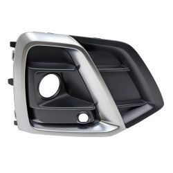 AUDI Q5 / Q5 E / SQ5 FOG LAMP COVER RIGHT (Passenger Side) TXT-BLACK/SILVER MLDG (EXC Q5 WO/S-LINE) OEM#80A807680AGCOX 2021-2023 PL#AU1039162