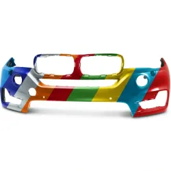 BMW BMW X5 FRONT BUMPER COVER PRIMED (W/HL WASH)(W/6 SENSOR)(WO/SURND VIEW)(WO/M SPT) OEM#51117379416 2014-2018 PL#BM1000401