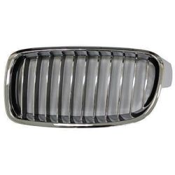 BMW BMW 3 (SEDAN) HYBRID GRILLE LEFT (Driver Side) CHROME FRAME /CHR/BLK INNER(11 BAR)(LUXURY) OEM#51137263481 2013-2015 PL#BM1200234