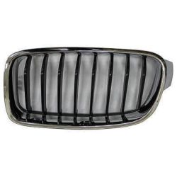 BMW BMW 3 (SEDAN) HYBRID GRILLE LEFT (Driver Side) CHROME FRAME /BLACK INNER( 8 BAR)(SPORT/M SPORT) OEM#51137260497 2013-2015 PL#BM1200236