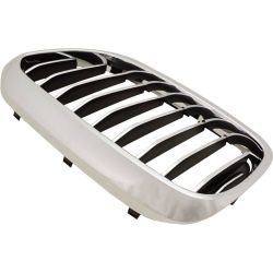 BMW BMW 5 SERIES (SEDAN) GRILLE LEFT (Driver Side) CHROME/BLACK (WO/M PKG)(WO/NIGHT VISION)(W/LUXURY) OEM#51137390865 2017-2020 PL#BM1200298