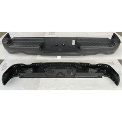 DODGE TRUCKS & VANS DODGE/PU (R1500) REAR STEP BMP ASSY TXT-BLACK (WO/PK SENSOR)(DUAL EXHAUST)(REBEL) OEM#68404446AB-PFM 2019-2022 PL#CH1103142
