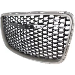 CHRYSLER 300 GRILLE SILVER/GLOSS BLACK (ALLOY) OEM#6DF46DX8AB 2015-2021 PL#CH1200397