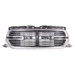 DODGE TRUCKS & VANS DODGE/PU (R1500) GRILLE CHROME BAR W/CHROME SURROUND (W/CAMERA)(LARAMIE) OEM#68404931AE 2019-2022 PL#CH1200418