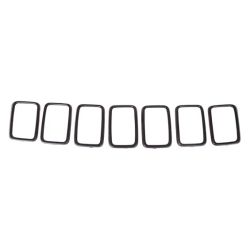 JEEPVEHICLE GRAND CHEROKEE / GRAND CHEROKEE WK GRILLE TRIM RINGS SET (7pc) PRM(16-16 75th ED)(EXC SRT/TRACKHAWK) **CAPA** OEM#6ML06TZZAA 2016-2021 PL#CH1210126C
