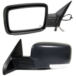 DODGE TRUCKS & VANS DODGE/PU  (R1500) DOOR MIRROR LEFT (Driver Side) PWR/HTD/SIGNAL/PUDDL (WO/TOW)(WO/DIMMING)(BLACK) OEM#1QL211XRAF 2010-2012 PL#CH1320346