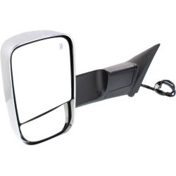 DODGE TRUCKS & VANS DODGE/PU (R2500/3500) DOOR MIRROR LEFT (Driver Side) PWR/HTD/SIGNAL/PUDDLE/MEMORY/PWR-FOLD(CHROME)(TOW TYPE) OEM#68416903AC 2015-2018 PL#CH1320398
