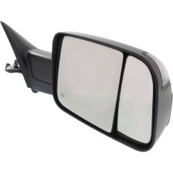 DODGE TRUCKS & VANS DODGE/PU  (R2500/3500) DOOR MIRROR RIGHT (Passenger Side) PWR/HTD/SIGNAL/PUDDLE (DUAL GLASS)(TEXT BLACK)(W/TOW PKG) OEM#68143804AB 2012 PL#CH1321333