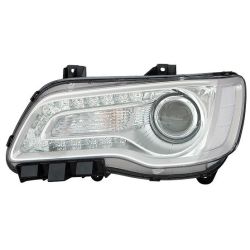 CHRYSLER 300  HEAD LAMP ASSY LEFT (Driver Side) (HALOGEN)(W/PROJECTOR)(CHROME BEZEL) OEM#68402947AA 2018-2023 PL#CH2502322