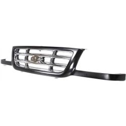 FORD TRUCKS & VANS RANGER GRILLE PTD/CHROME ( 2 horizontal & 2 vetical bars) OEM#3L5Z8200CA 2001-2003 PL#FO1200394