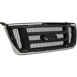 FORD TRUCKS & VANS FORD/PU  (F150 EXC HERITAGE) GRILLE CHROME FRAME/ BLACK BAR/BLACK HONEYCOMB (XL/XLT) OEM#4L3Z8200AA 2004 PL#FO1200413