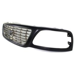 FORD TRUCKS & VANS FORD/PU  (NEW)(F150/F250)LD GRILLE BLACK Frame W/ CHROME Inner (Bar Type)(Lighting) OEM#3L3Z8200AC 2001-2003 PL#FO1200423