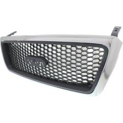 FORD TRUCKS & VANS FORD/PU  (F150 EXC HERITAGE) GRILLE CHROME FRAME/ BLACK HONEYCOMB(WO/BAR)(XLT)(WO/CHROME PKG) OEM#7L3Z8200CA 2006-2008 PL#FO1200469