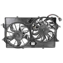 FORD FOCUS RADIATOR & A/C FAN ASSEMBLY (2.3L)(2.0L DOHC W/AC 05-07)(DUAL FAN) OEM#6S4Z8C607AA 2003-2007 PL#FO3115156