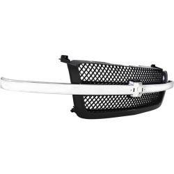 GM TRUCKS & VANS AVALANCHE GRILLE CHR/BLK PTM FRAME (For W/ Steel Bmp Style) OEM#19168629 2002-2006 PL#GM1200489