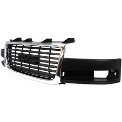 GM TRUCKS & VANS CHEVY/GMC/VAN(Express/Savana)  GRILLE CHROME/BLACK (COMPOSITE HEAD LAMP)(GMC) OEM#84689071 2003-2025 PL#GM1200532