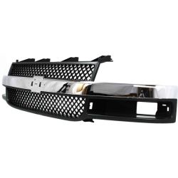 GM TRUCKS & VANS CHEVY/GMC/VAN(Express/Savana) GRILLE CHR/BLK (COMPOSITE HEAD/LAMP)(CHEVY) OEM#22816425 2003-2025 PL#GM1200535