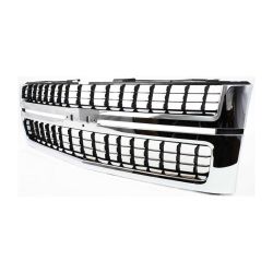 GM TRUCKS & VANS SILVERADO/PU 2500/3500 (CHEVY) GRILLE BLACK W/CHR FRAME OEM#25825521 2007-2010 PL#GM1200608
