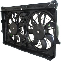 CADILLAC ESCALADE EXT (PICKUP) RADIATOR & A/C FAN ASSEMBLY (6.2L)(DUAL FAN)(EXTRA DUTY) OEM#15780789-PFM 2007-2013 PL#GM3115210