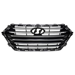HYUNDAI ELANTRA SEDAN GRILLE BLACK W/SATIN-CHROME MLDG (SPORT)(1.6L TURBO) OEM#86350F2500 2017-2018 PL#HY1200211