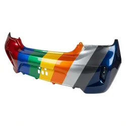 MITSUBISHI MIRAGE (HATCHBACK) REAR BUMPER COVER PRIMED **CAPA** OEM#6410D945 2021-2024 PL#MI1100313C