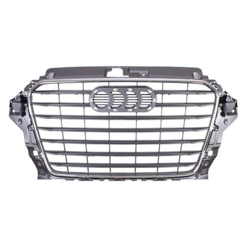 AUDI A3 SEDAN  GRILLE DK-GRAY W/CHROME MLDG OEM#8V5853651B1QP 2015-2016 PL#AU1200136
