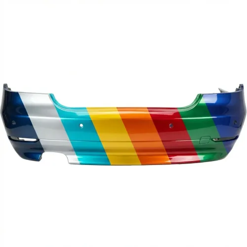 BMW BMW 5 SERIES (SEDAN) REAR BUMPER COVER PRIMED (W/Sensor)(W/O M Pkg) OEM#51127077940 2004-2007 PL#BM1100139