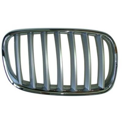 BMW BMW X5 GRILLE RIGHT (Passenger Side) CHR/SLV OEM#51137185224 2011-2013 PL#BM1200183