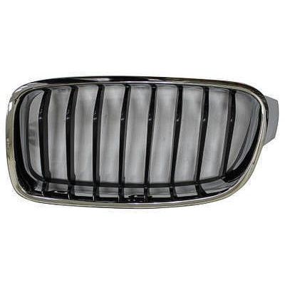 BMW BMW 3 (SEDAN)  GRILLE LEFT (Driver Side) CHROME FRAME /BLACK INNER( 8 BAR)(SPORT/M SPORT) OEM#51137260497 2013-2018 PL#BM1200236