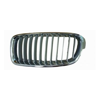 BMW BMW 3 (SEDAN) HYBRID  GRILLE LEFT (Driver Side) CHROME FRAME /CHROME/SILVER INNER(11 BAR)(MODERN) OEM#51137263479 2013-2015 PL#BM1200240