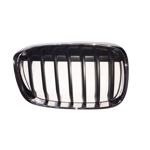 BMW BMW X1 GRILLE RIGHT (Passenger Side) BLACK W/CHROME FRAME (W/O M SPORT) OEM#51137354824 2016-2019 PL#BM1200289