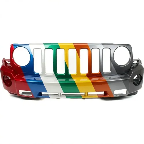 JEEPVEHICLE PATRIOT FRONT BUMPER COVER PRIMED (W/FOG & Tow Hook)**CAPA** OEM#68021303AB 2007-2010 PL#CH1000935C