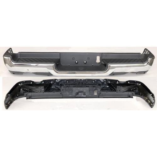 DODGE TRUCKS & VANS DODGE/PU  (R1500) REAR STEP BMP ASSY CHROME (W/4 PK SENSOR)(DUAL EXHAUST) OEM#68404443AB-PFM 2019-2022 PL#CH1103146